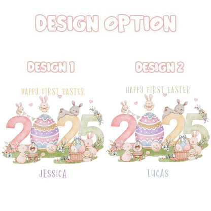 Personalized Baby's First Easter Bunny Gift, Custom Name Easter Stuffed Bunny Toy, Easter Party Decor, Baby Shower Gift, Easter Gift for Baby/Newborn