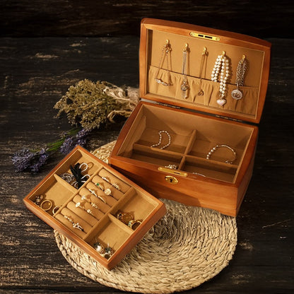 Personalized Engraved Retro Jewelry Organizer with Name, Wooden Travel Jewelry Case, Mother's Day/Anniversary/Wedding Gift for Mom/Wife/Bridesmaids