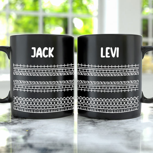 Custom Name Hidden Message Mug, Fxxk This Shit 11oz Two Tone Ceramic Coffee Tea Mug, Funny Sarcastic Cup, Birthday/Christmas Gift for Coworkers/Besties