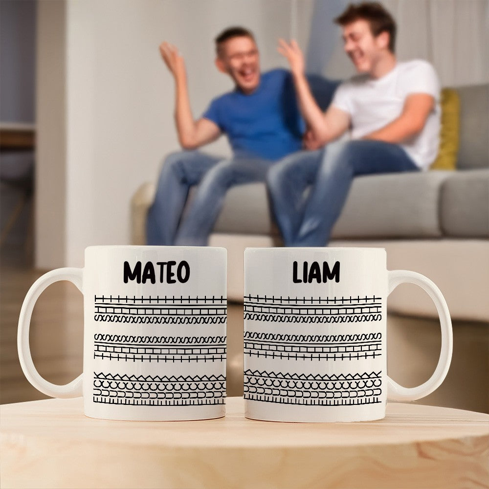 Custom Name Hidden Message Mug, Fxxk This Shit 11oz Two Tone Ceramic Coffee Tea Mug, Funny Sarcastic Cup, Birthday/Christmas Gift for Coworkers/Besties