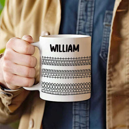 Custom Name Hidden Message Mug, Fxxk This Shit 11oz Two Tone Ceramic Coffee Tea Mug, Funny Sarcastic Cup, Birthday/Christmas Gift for Coworkers/Besties