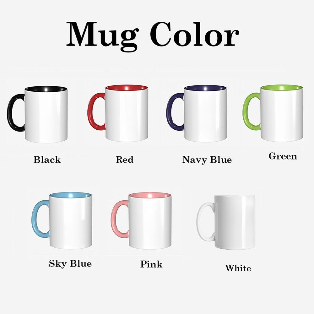 Personalized Papa Bear & Cubs Mug with Names, 11oz Ceramic Coffee Tea Mug with Color Inside, Birthday/Father's Day Gift for Dad/Grandpa/Husband